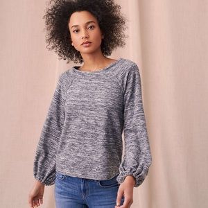 Lou & Grey Marled Blouson Top